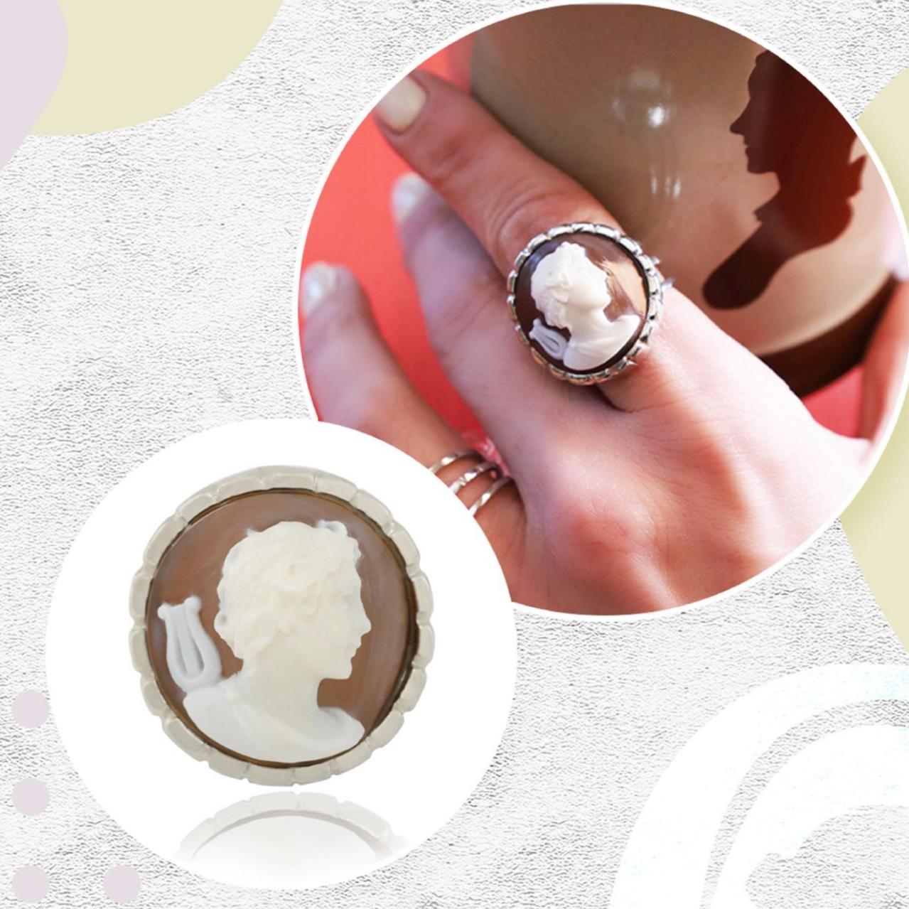 Apollo with Lyre Cameo Ring