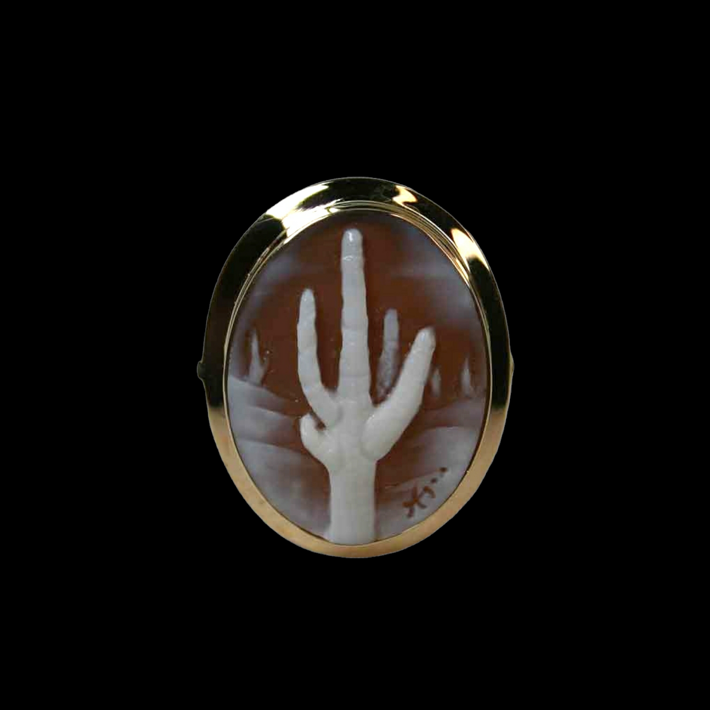 Old Saguaro Cameo Ring