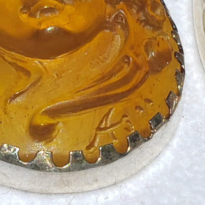 Dominican Amber Cameo Necklace