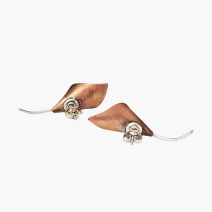 Vintage Stuart Nye Calla Lily Cuff & Earrings Set