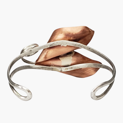 Vintage Stuart Nye Calla Lily Cuff & Earrings Set