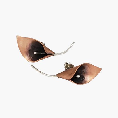 Vintage Stuart Nye Calla Lily Cuff & Earrings Set