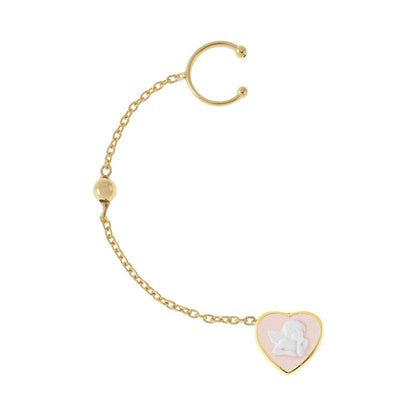 Pink Cherub Single Earring
