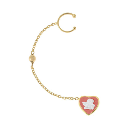 Red Cherub Single Earring