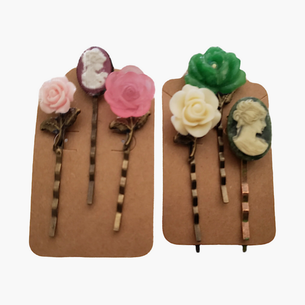 Cameo Bobby Pins 