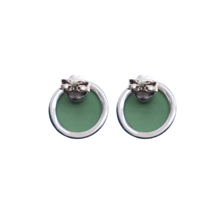 rose sliver Cameo Stud Earrings