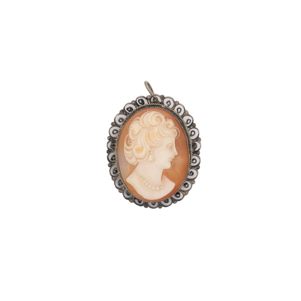 Vintage Camexco and Co Cameo Pendant or Pin