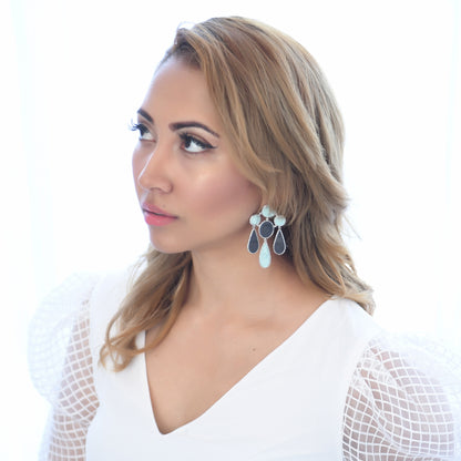 Profile of Women in Ancient Rome Cameo Chandelier Earrings