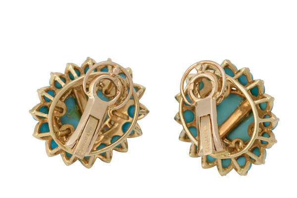 Boucheron Turquoise and Diamond Earrings