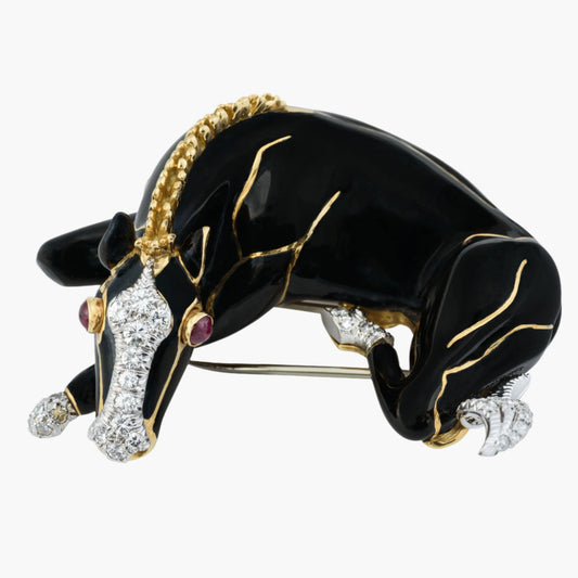 David Webb Horse Brooch Kingdom Collection