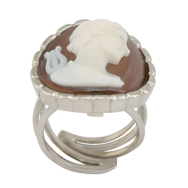 Apollo with Lyre Cameo Ring New