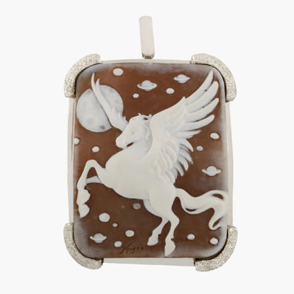 Pegasus Constellation Cameo Pendant, Brooch Combination