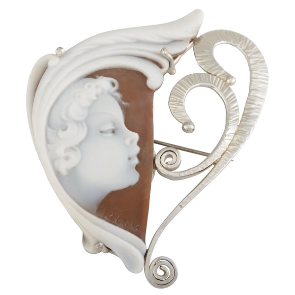 My Angel Heart Cameo Pin and Pendant New