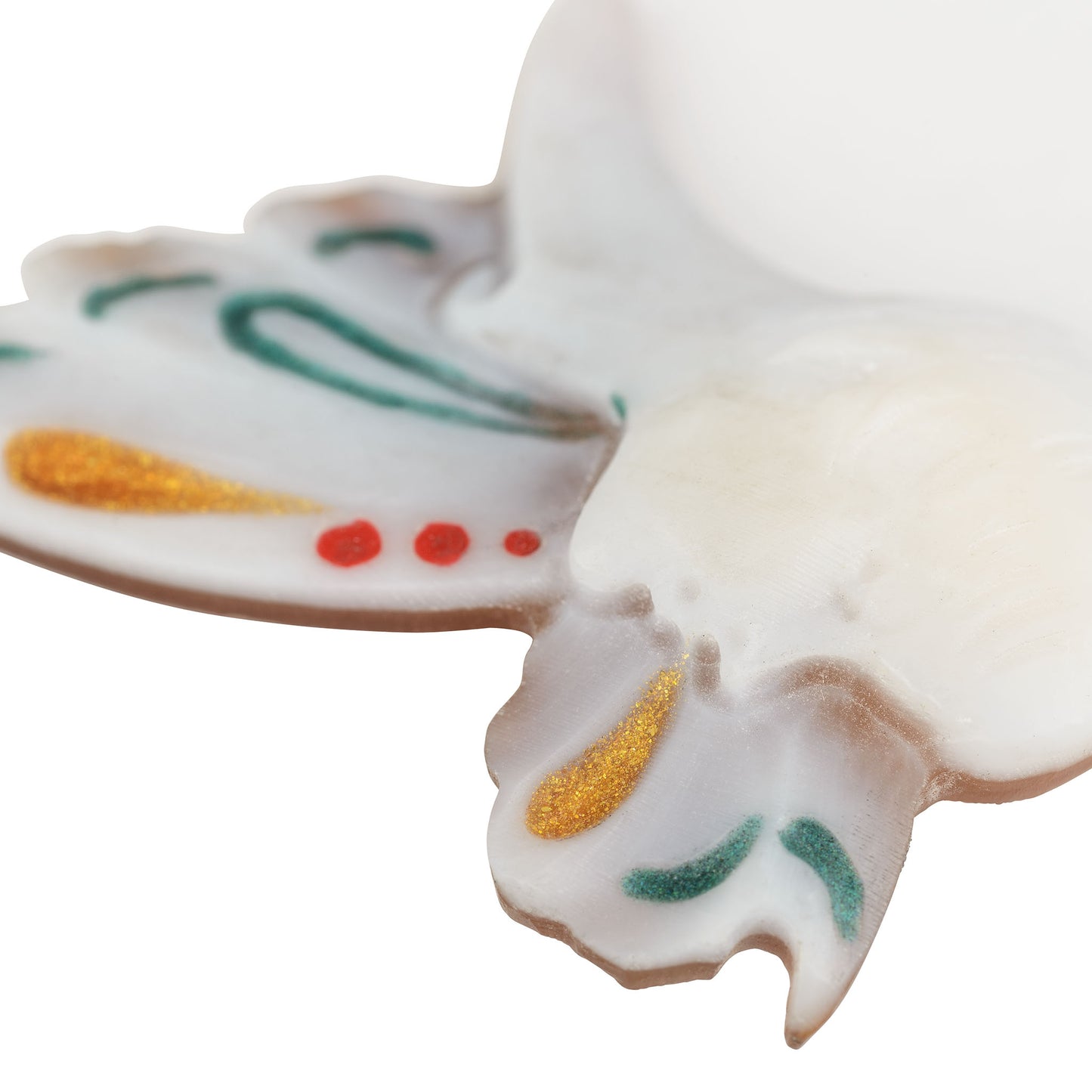 Geëmailleerde camee hanger in de vorm van een natuurlijke schelp in decostijl in sterlingzilver