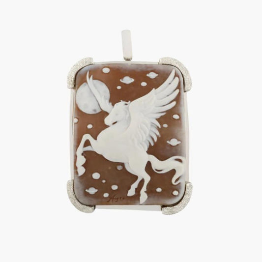 Pegasus Constellation Cameo Pendant, Brooch Combination