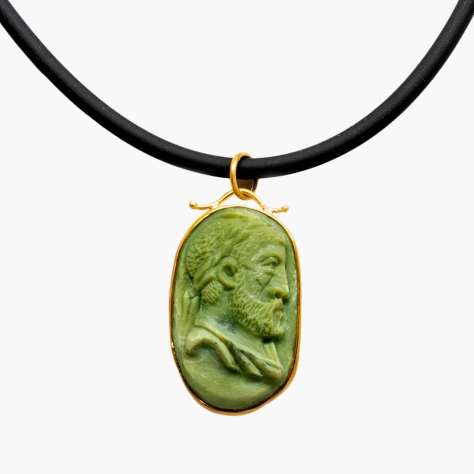 Carved Jasper Cameo of Zeus
