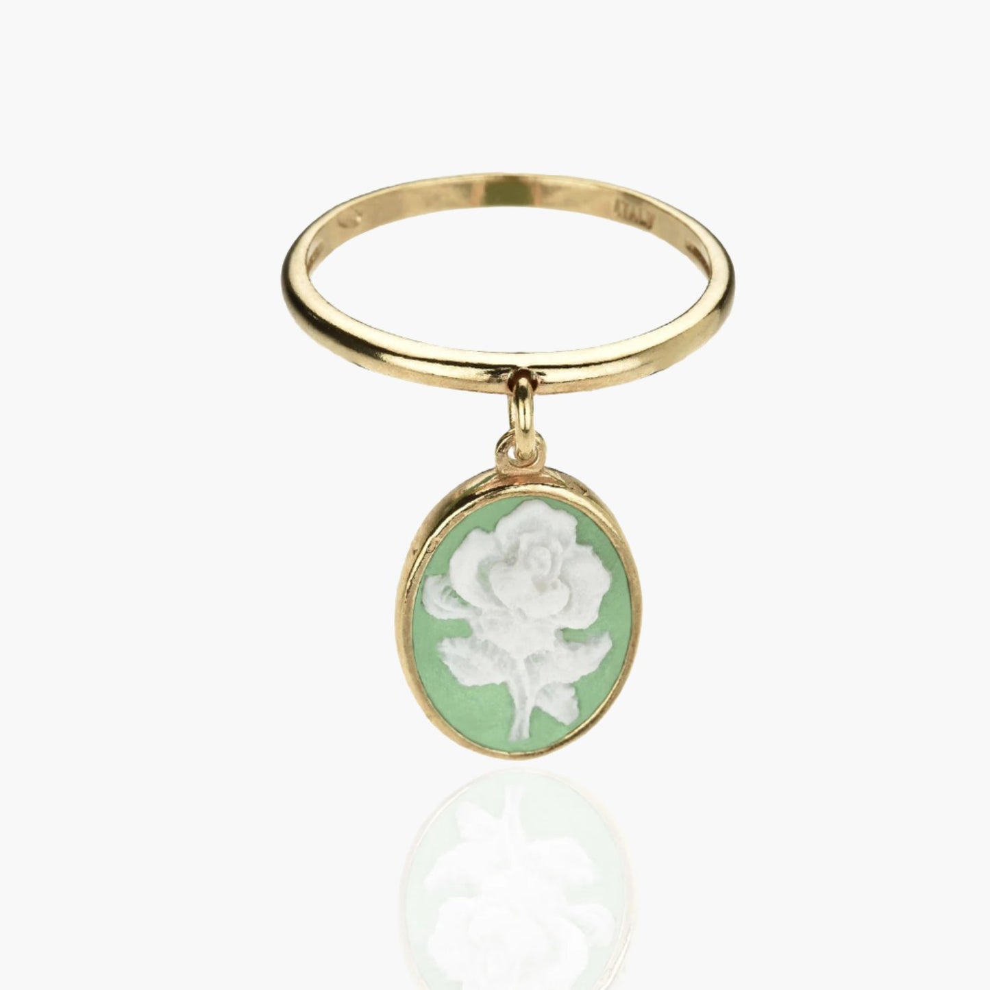 Rose Cameo Dangle Ring