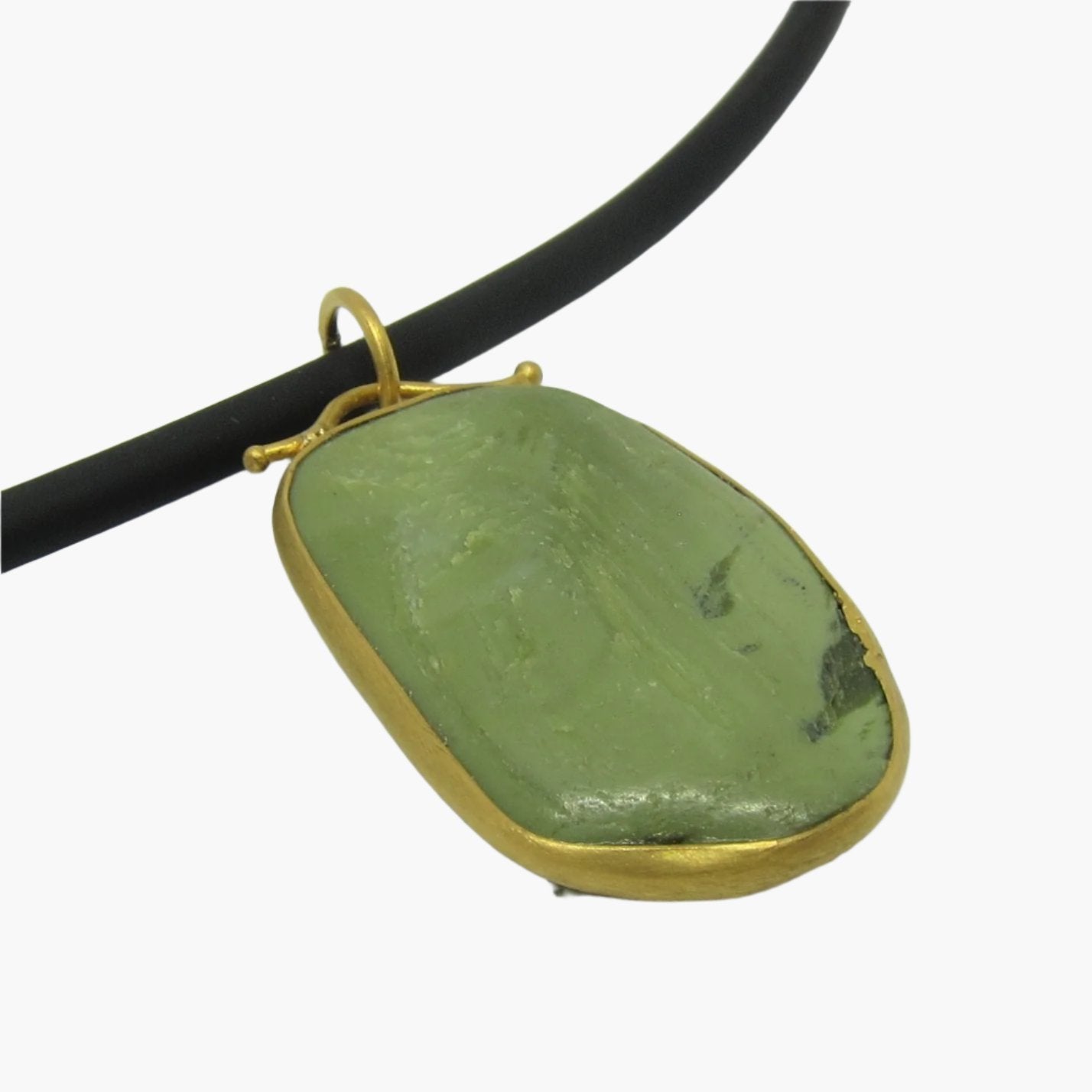 The back of the Jasper Carved Cameo Necklace of Zeus, Jasper, 24 karat gold