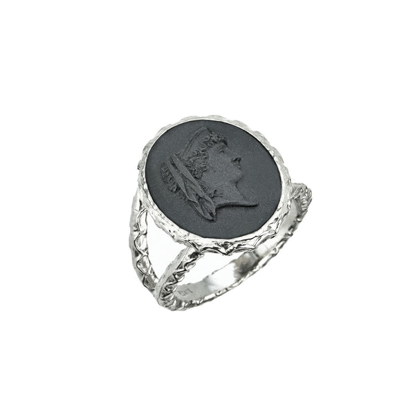 Profile of Women in Ancient Rome Cameo Ring