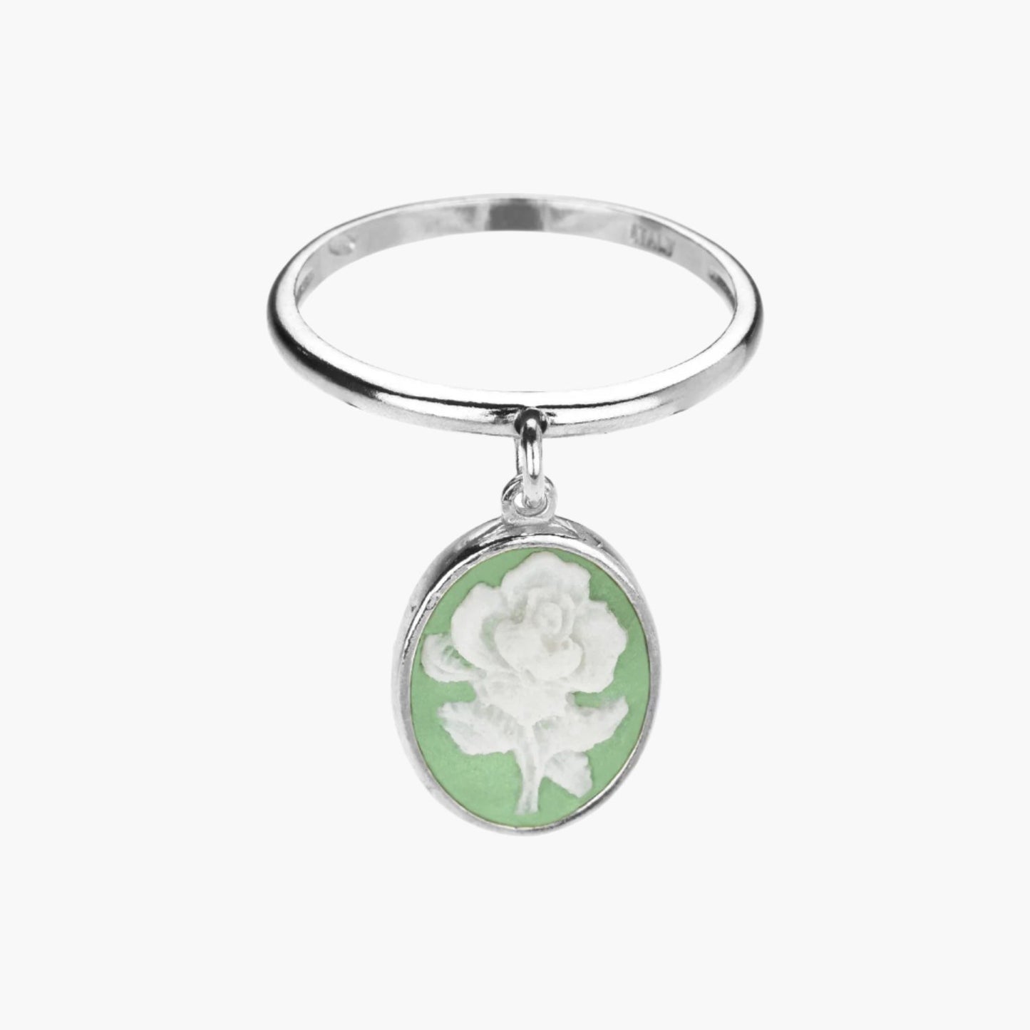 Rose Cameo Dangle Ring