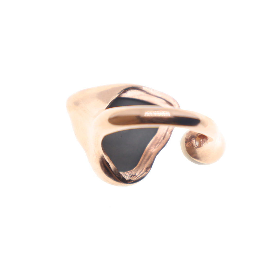 Griekse Medusa Camee Ring met Zoetwaterparel