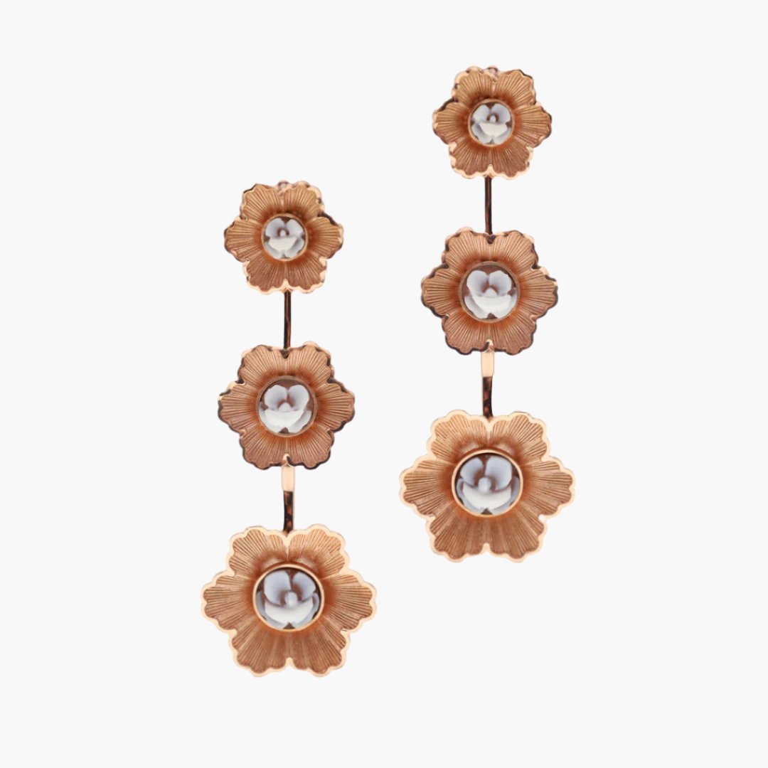 Cameo Fiore lange oorbellen