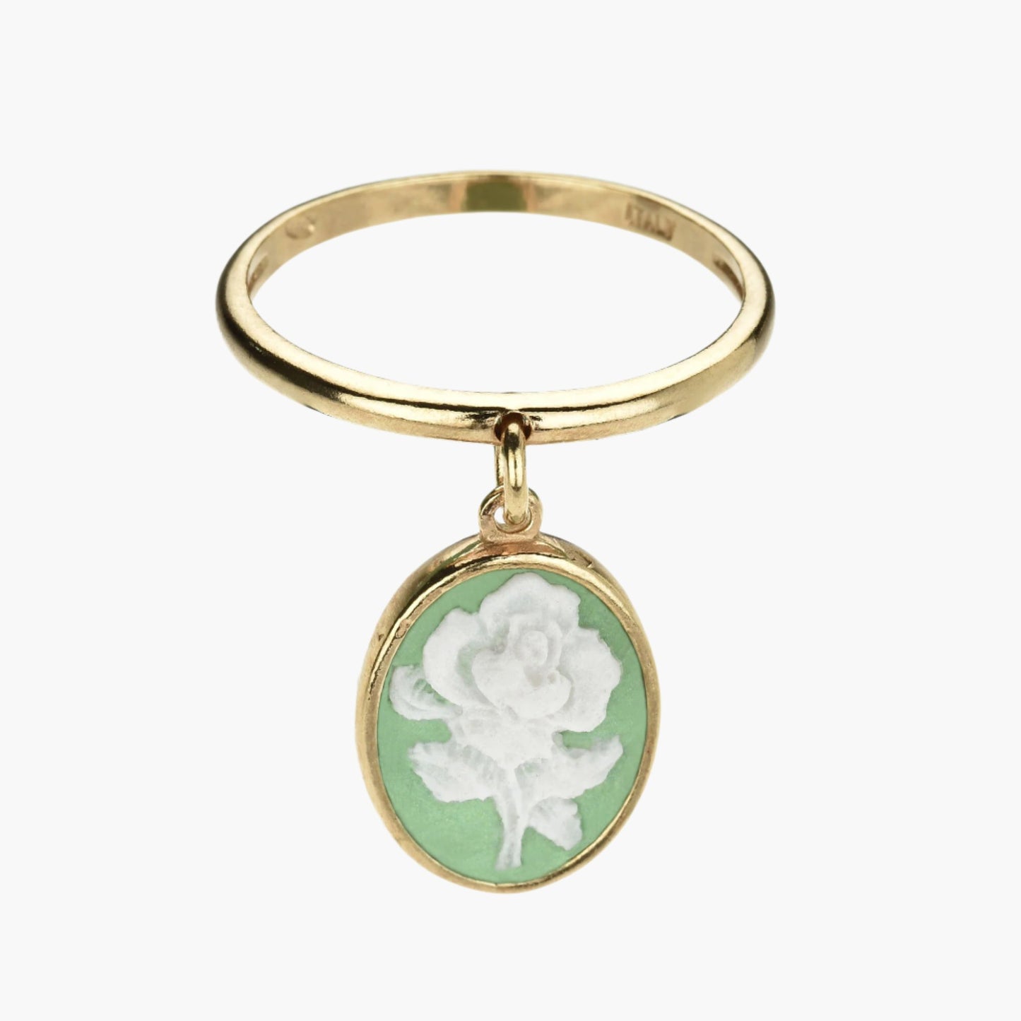 Rose Cameo Dangle Ring